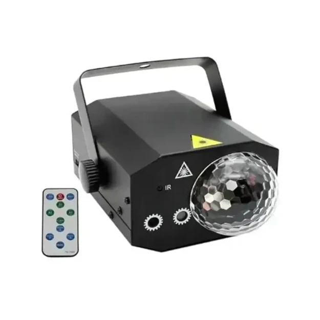 LED stroboskopas ir 10W Lazeris