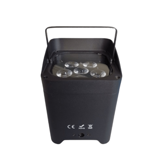 10x PROLIGHTING LED Par 6X18W RGBW UV 6in1 DMX belaidis Prožektorius su transportavimo dėže 10in1