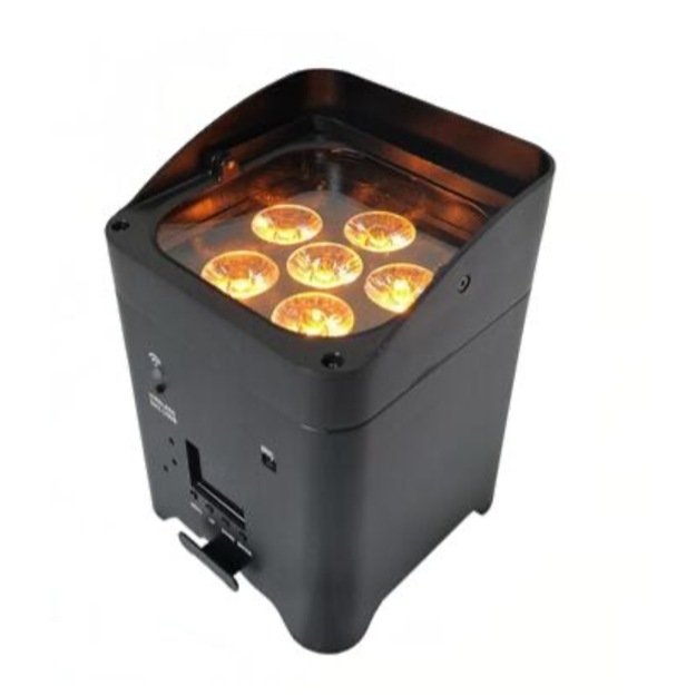 10x PROLIGHTING LED Par 6X18W RGBW UV 6in1 DMX belaidis Prožektorius su transportavimo dėže 10in1