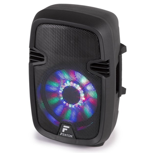FENTON FT8LED nešiojama kolonėlė su laidiniu mikrofonu