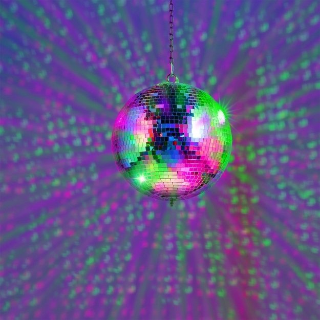 MB30ML 30cm veidrodinis disko gaublys su varikliu ir LED apšvietimu 7