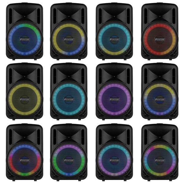 FENTON FT10LED MK2 450W nešiojama kolonėlė su belaidžiu mikrofonu 5