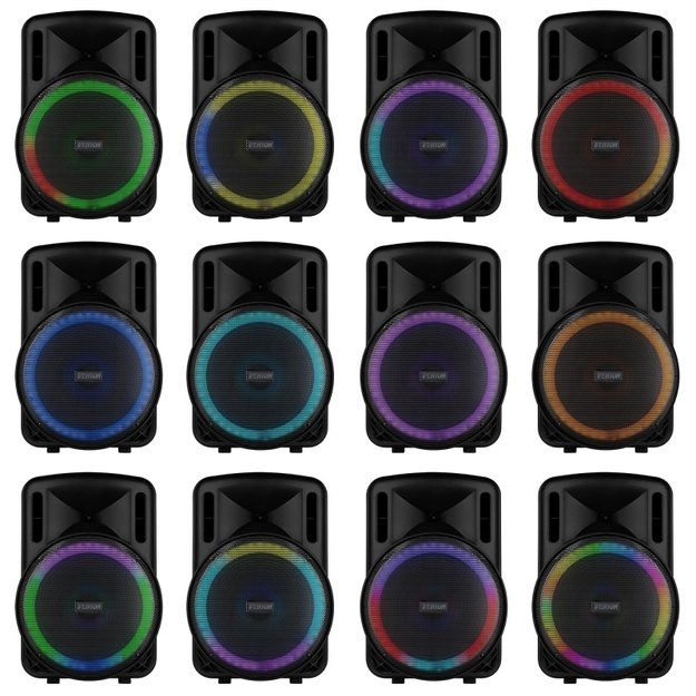 FENTON FT15LED MK2 800W nešiojama kolonėlė su belaidžiu mikrofonu 5