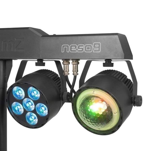 BeamZ CLS Party Bar Neso9 šviesos efektų rinkinys su stovu 2x LED Par ir 2x Jelly Moon 8