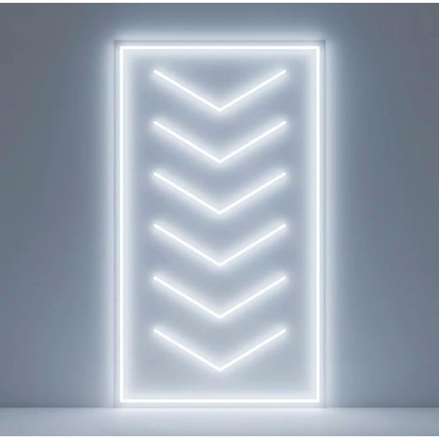 LUMHEXO LF FRAME kelių dizainų modulinis LED šviestuvas, 432 W, 6500 K, 2435 × 4845 mm