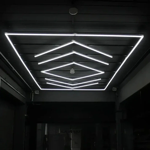 LUMHEXO LF FRAME kelių dizainų modulinis LED šviestuvas, 432 W, 6500 K, 2435 × 4845 mm