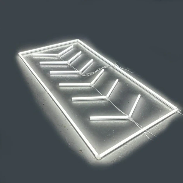 LUMHEXO LF FRAME kelių dizainų modulinis LED šviestuvas, 432 W, 6500 K, 2435 × 4845 mm