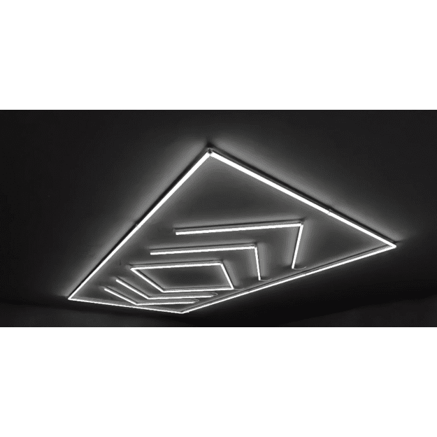 LUMHEXO LF FRAME kelių dizainų modulinis LED šviestuvas, 432 W, 6500 K, 2435 × 4845 mm