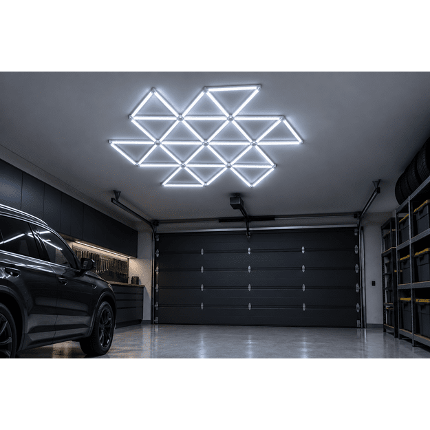 LUMHEXO X kelių dizainų modulinis LED šviestuvas, 342 W, 6500K, 2000-2510 × 1440-1750-1780 mm