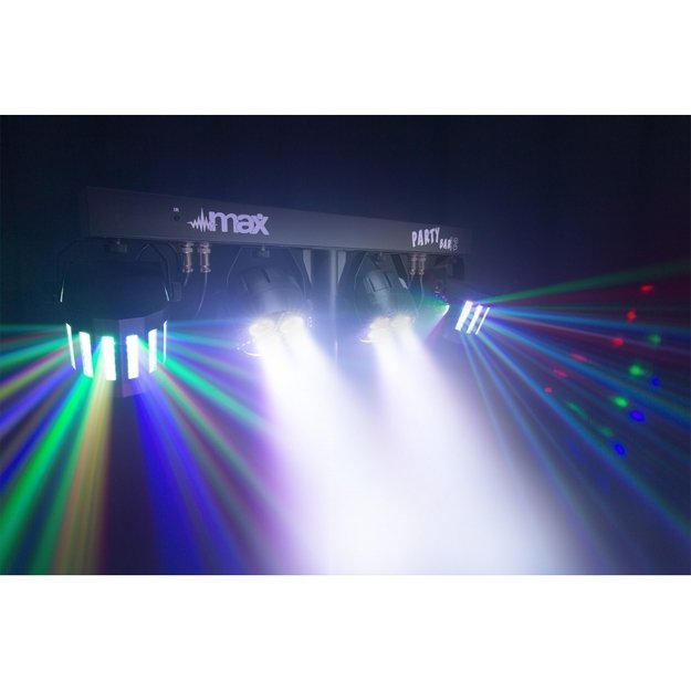 Max Partybar12 šviesos efektų rinkinys su stovu 2x PAR ir 2 x Derby 5