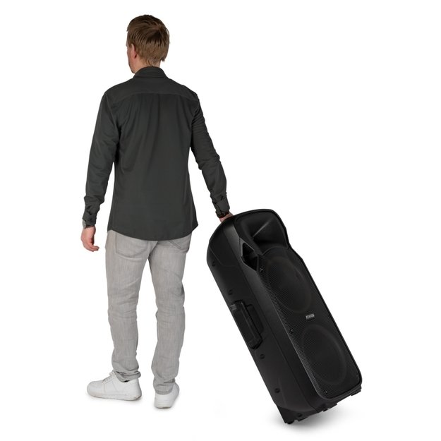 FENTON FT212LED MK2 1400W nešiojama kolonėlė su dviem belaidžiais mikrofonais 12