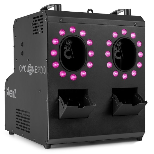 BeamZ Cyclone200 dūmų ir burbulų mašina su LED RGBW apšvietimu