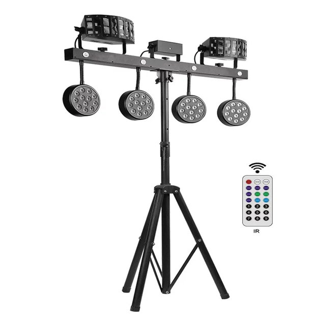 Led Par and Derby Combo Šviesos Efektas su Stovu 3