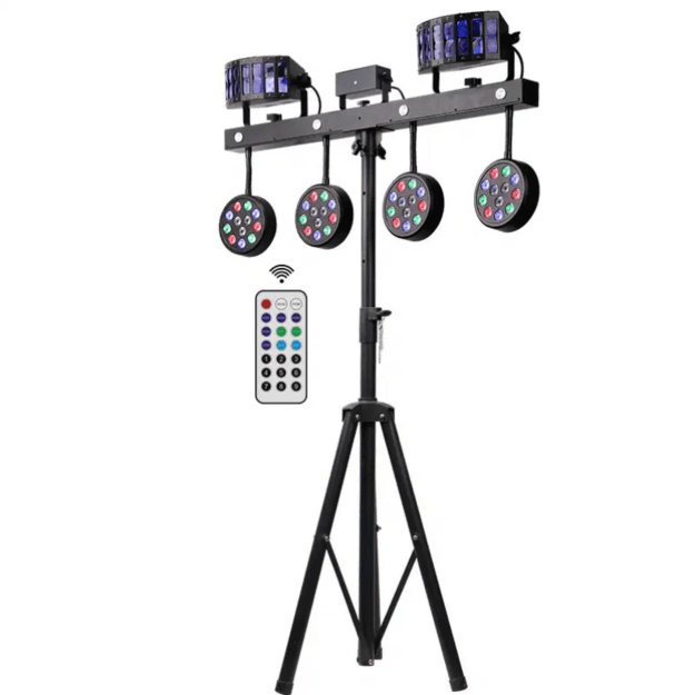 Led Par and Derby Combo Šviesos Efektas su Stovu