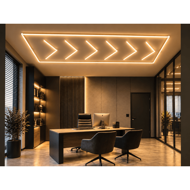 LUMHEXO LF FRAME kelių dizainų modulinis LED šviestuvas, 432 W, CCT, 2435 × 4845 mm