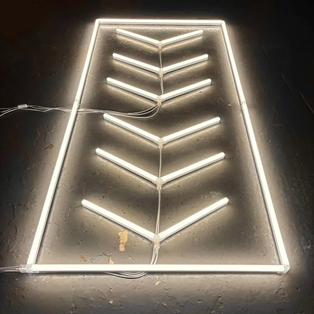 LUMHEXO LF FRAME kelių dizainų modulinis LED šviestuvas, 432 W, CCT, 2435 × 4845 mm