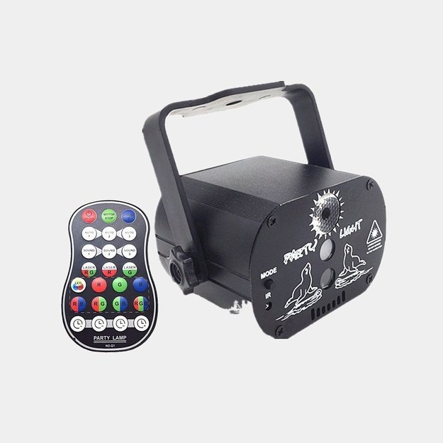 BeamZ BUV123 LED UV Bar + Disco Gobo kamuolys + Mini Lazeris