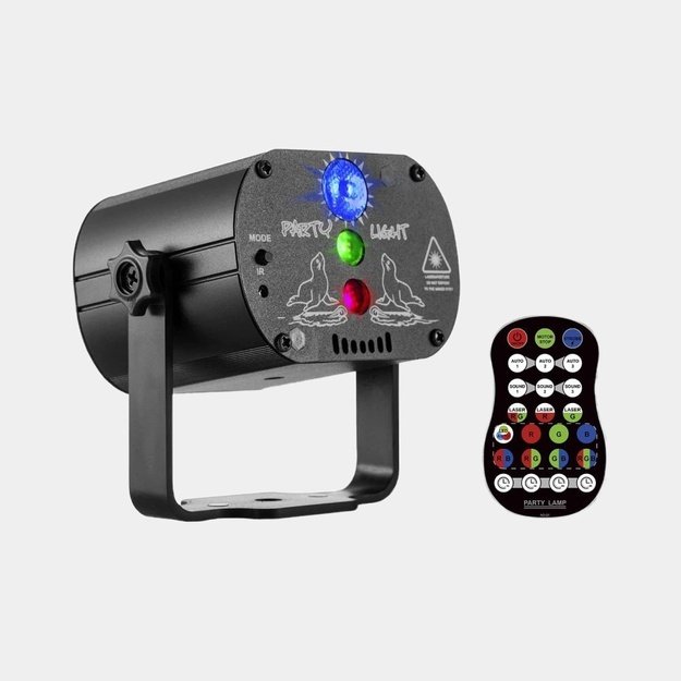 BeamZ BUV123 LED UV Bar + Disco Gobo kamuolys + Mini Lazeris
