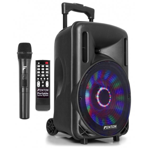 FENTON FT10LED nešiojama kolonėlė su belaidžiu mikrofonu