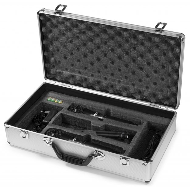 Power Dynamics PD632H 2x 20-kanalų UHF bevielių mikrofonų sistema su 2 rankiniais mikrofonais