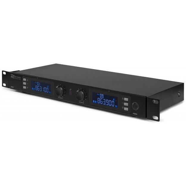 Power Dynamics PD632H 2x 20-kanalų UHF bevielių mikrofonų sistema su 2 rankiniais mikrofonais