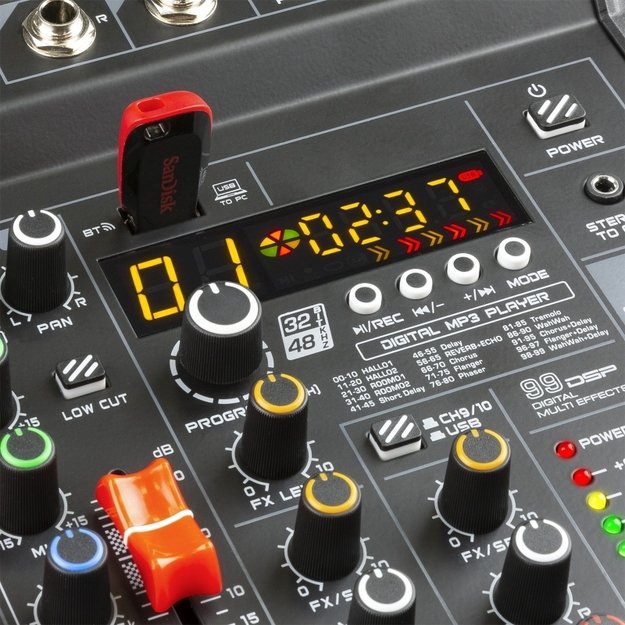 Vonyx VM-KG10 10-kanalų mikšeris BT DSP USB
