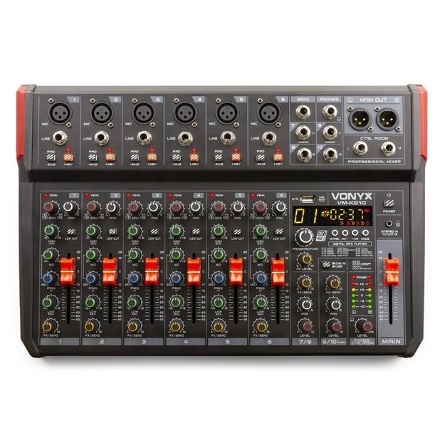 Vonyx VM-KG10 10-kanalų mikšeris BT DSP USB