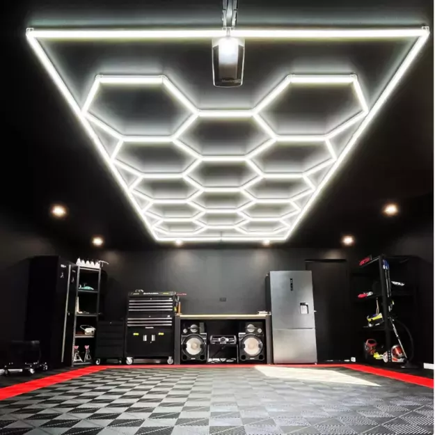 Garažo LED apšvietimas „Koriai“ su rėmu (14 vnt. LED modulių, 2410 × 4780 mm) 5