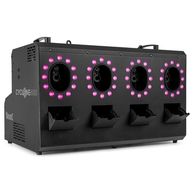 BeamZ Cyclone400 dūmų ir burbulų mašina su LED RGBW apšvietimu