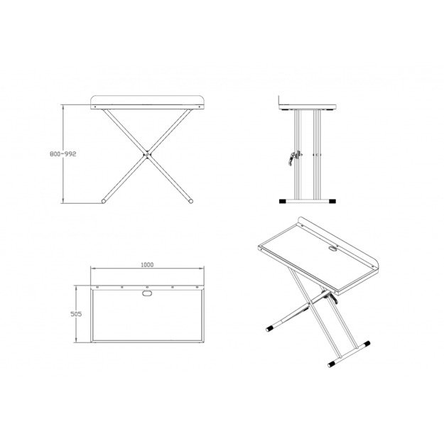 Vonyx DBE100 mobilus DJ stalas 4