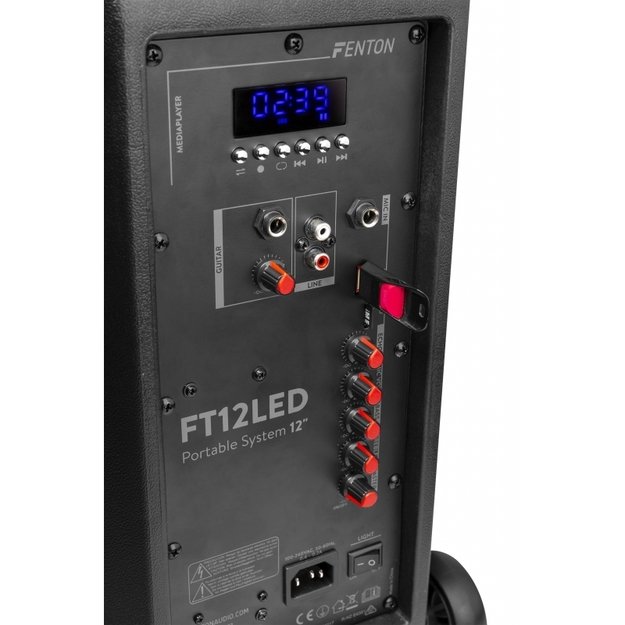 Fenton FT12LED 700W nešiojama kolonėlė su belaidžiu mikrofonu