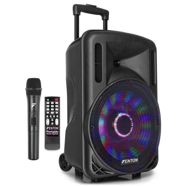 Fenton FT12LED 700W nešiojama kolonėlė su belaidžiu mikrofonu