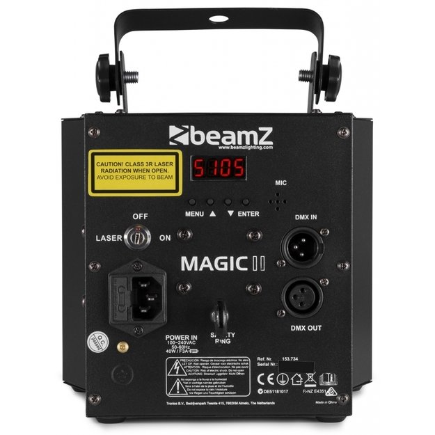BeamZ Magic2 Derby šviesos efektas su lazeriu ir stroboskopu 4