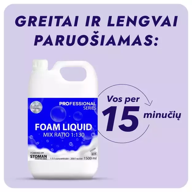 Profesionalus Putų skystis koncentratas STOMAN 1.5L (3 talpos)