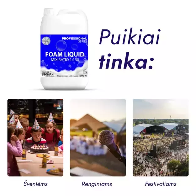 Profesionalus Putų skystis koncentratas STOMAN 1.5L (3 talpos)