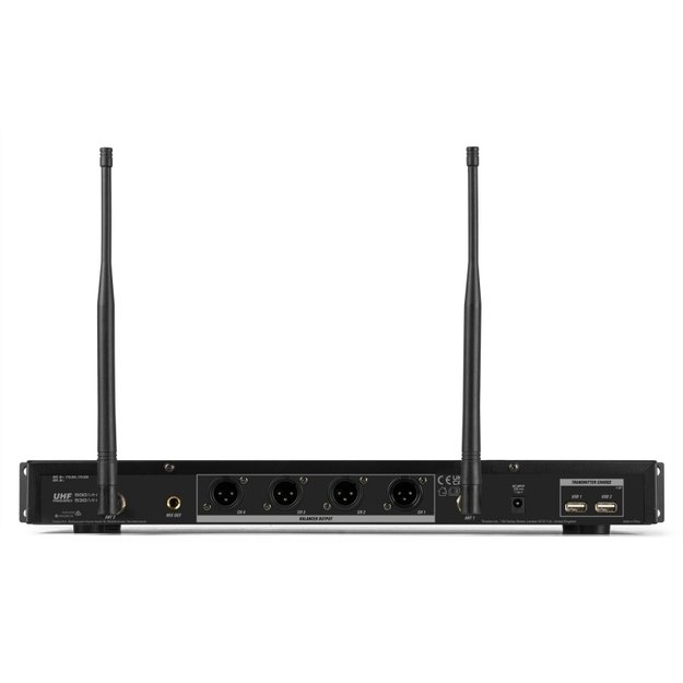 PD524 UHF 4 belaidžių mikrofonų sistema