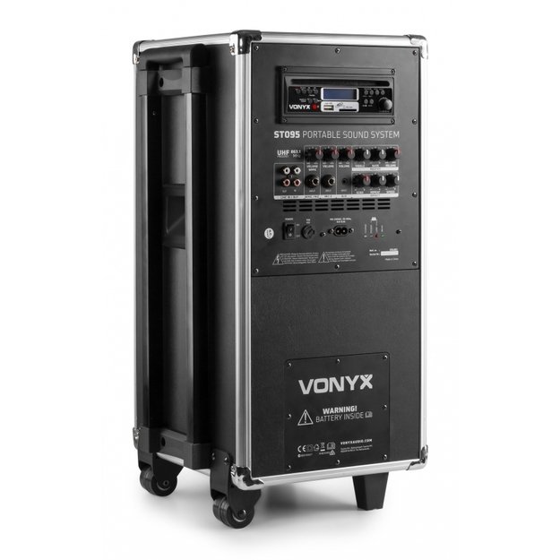 VONYX ST095 nešiojama kolonėlė 8" CD/UHF/MP3/BT 2