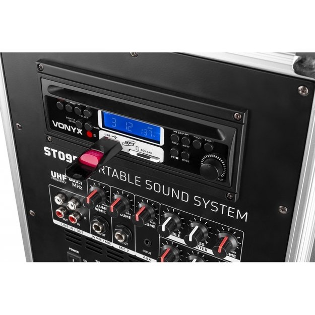 VONYX ST095 nešiojama kolonėlė 8" CD/UHF/MP3/BT 8