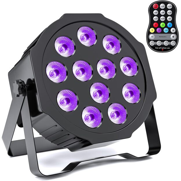 Led Par 12x3W Battery RGBWA+UV