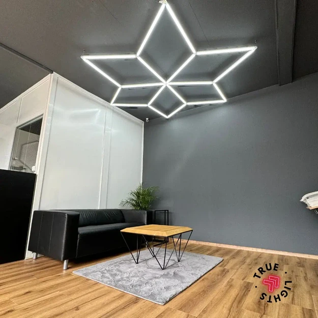 LUMHEXO Snowflake modulinis LED šviestuvas, 162 W, 6500 K, 1400 × 1630 mm