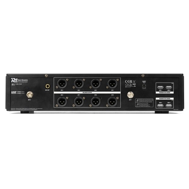 PD528 UHF 8 belaidžių mikrofonų sistema