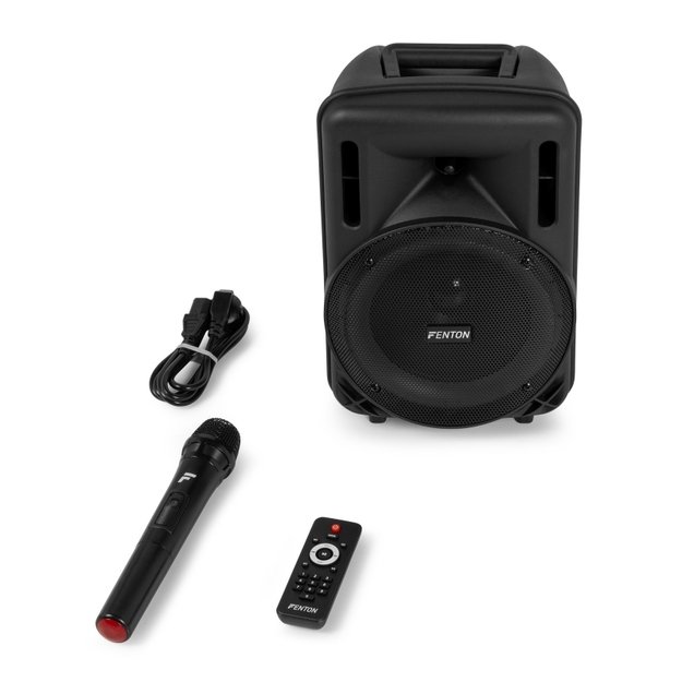 FENTON FT08LED MK2 300W nešiojama kolonėlė su belaidžiu mikrofonu