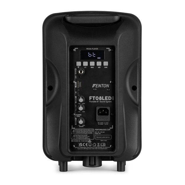 FENTON FT08LED MK2 300W nešiojama kolonėlė su belaidžiu mikrofonu 7