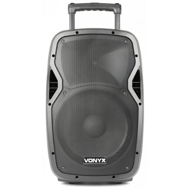 VONYX AP1200PA nešiojama kolonėlė su 2 rankiniais belaidžiais mikrofonais 1