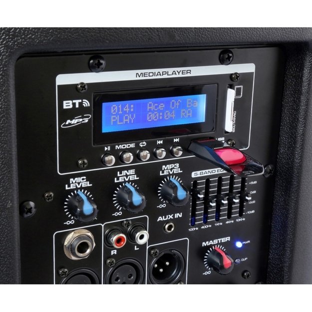 VONYX SPX-PA9210 1000W nešiojama kolonėlė su 2 belaidžiais mikrofonais 1