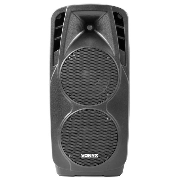 VONYX SPX-PA9210 1000W nešiojama kolonėlė su 2 belaidžiais mikrofonais 5