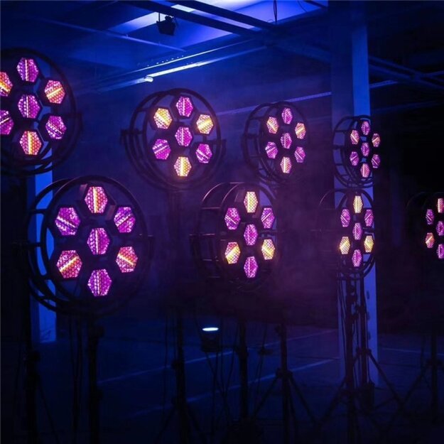 7×60W LED RGB Specialių Efektų Šviestuvas