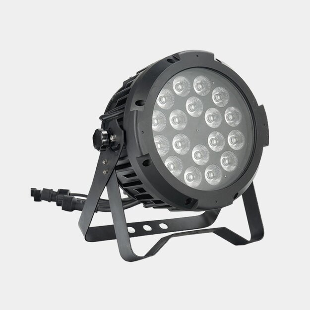 4x P18F6 18x15w RGBWA+UV IP65 Led Par Prožektorius su transportavimo dėže 4in1