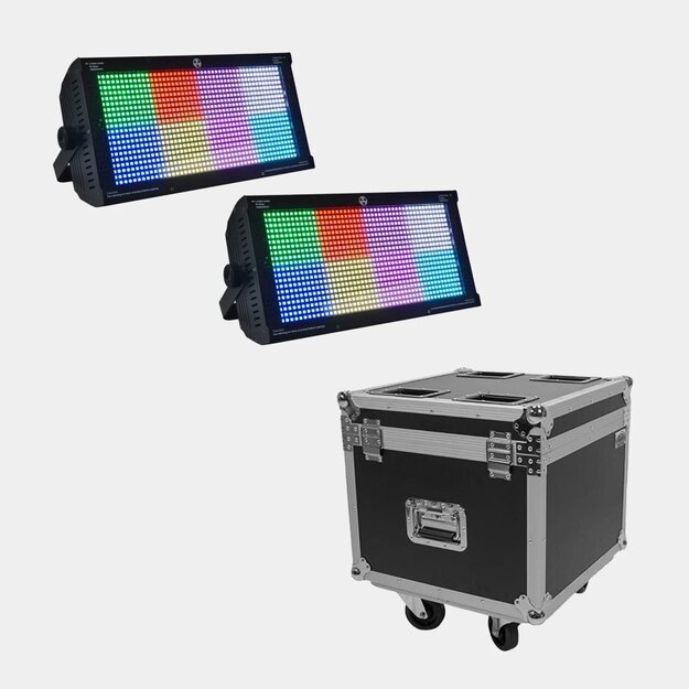 2x 2in1 Wash Strobe Light RGBW 960*0.2W Su Transportavimo dėže